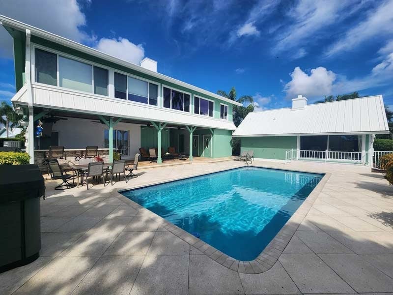 backyard patio with pool